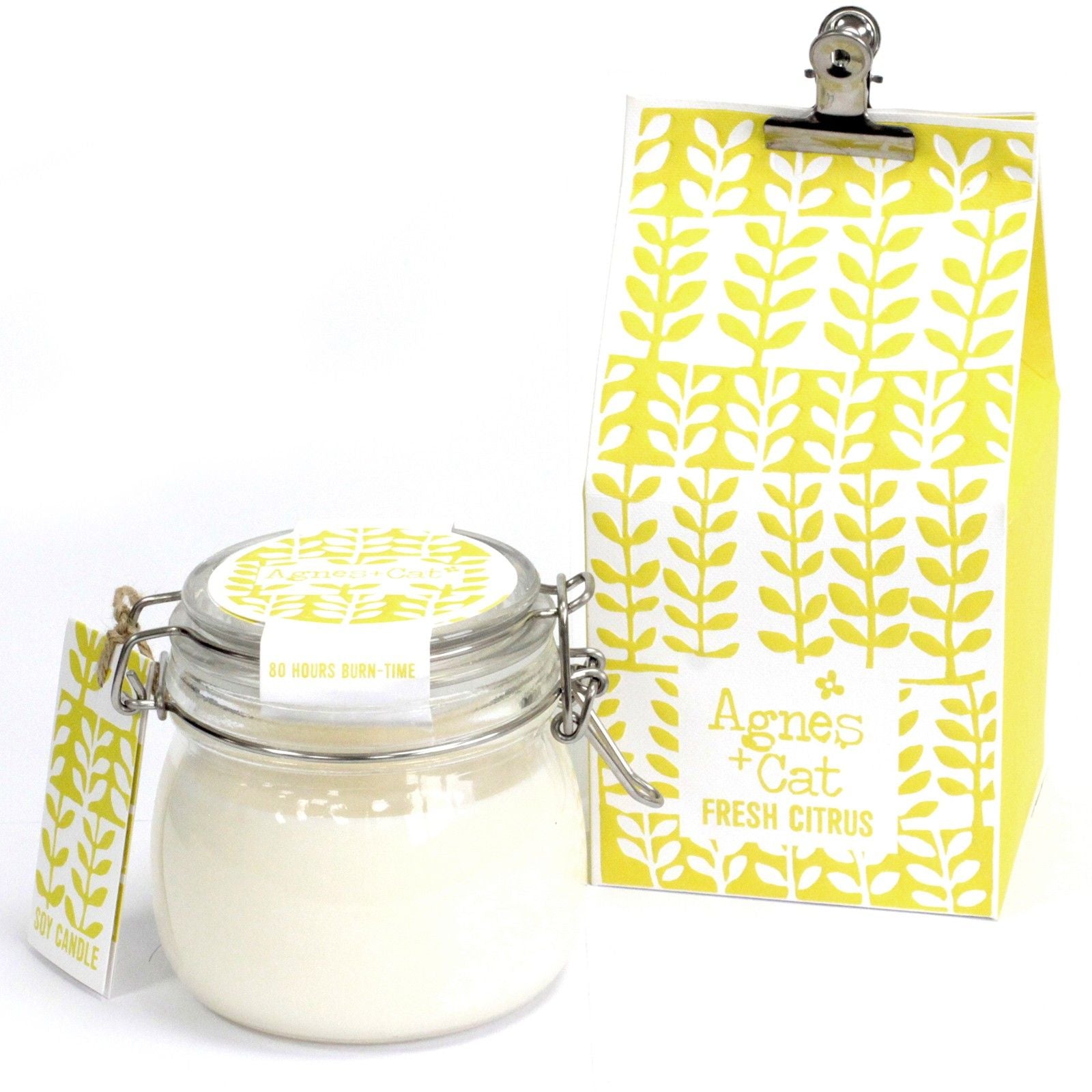 Agnes + Cat Kilner Jar Candle - Fresh Citrus | Velora
