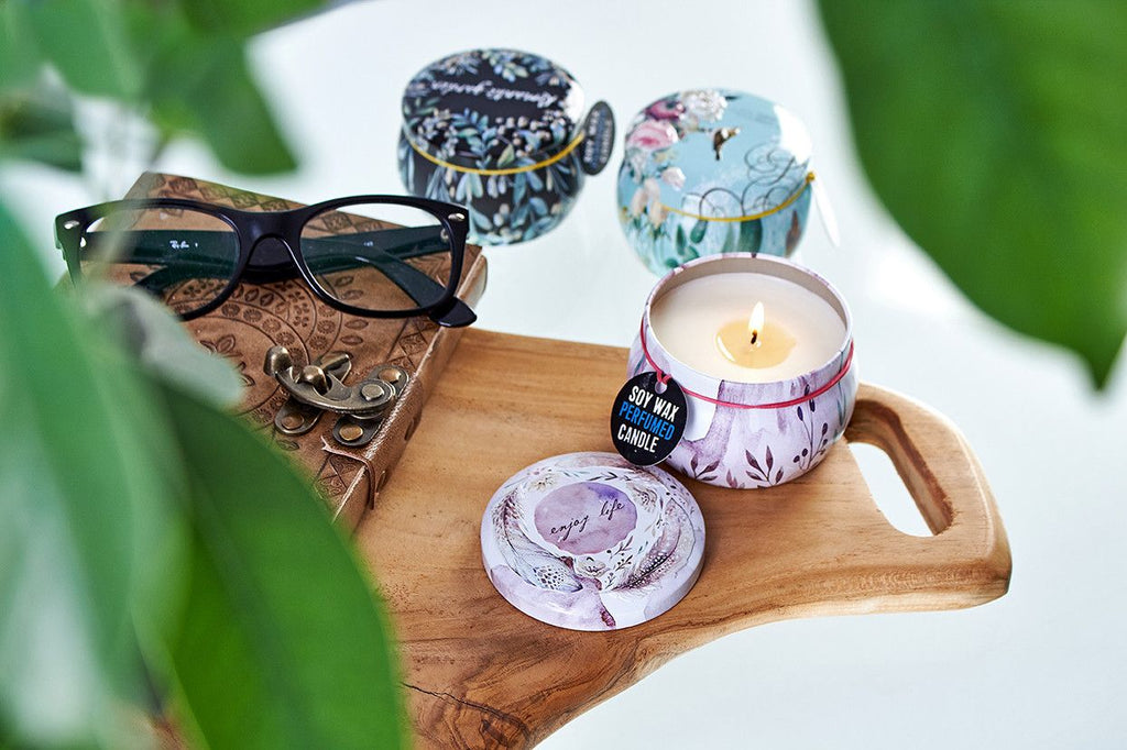 Art Tin Candle - Sea Life - Raspberry | Velora