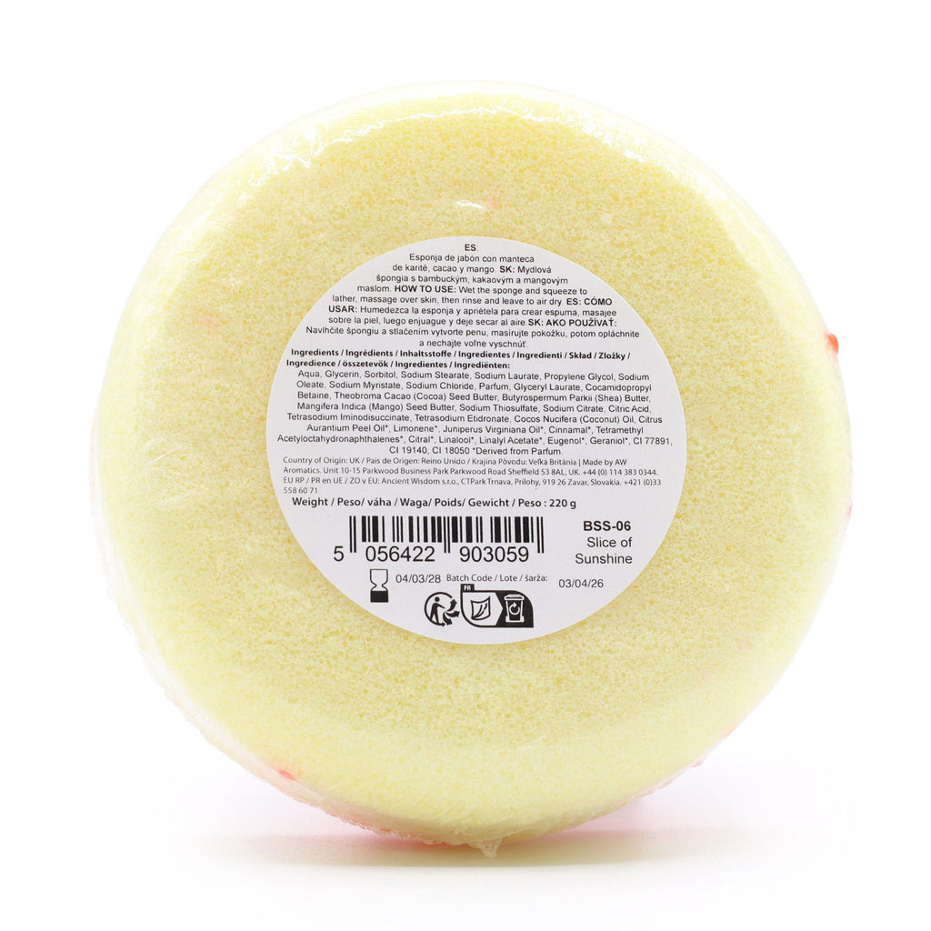 Butter Bubble Soap Sponge - Slice of Sunshine | Velora