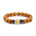 Cedarwood Solar Plexus Chakra Bangle - Citrine | Velora