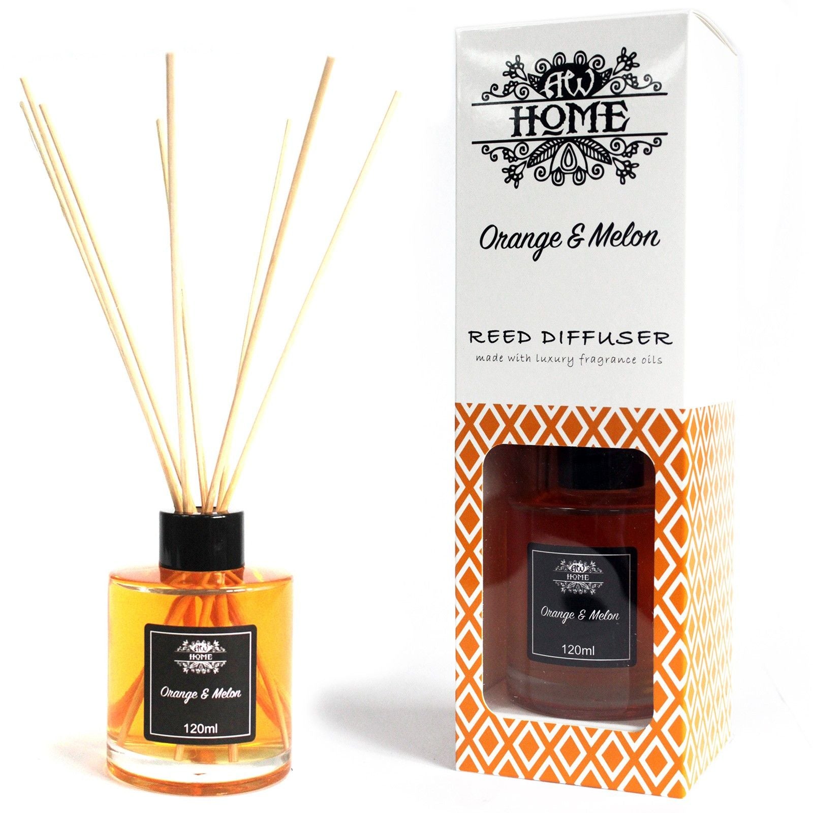 Reed Diffuser - Orange & Melon 120ml | Velora