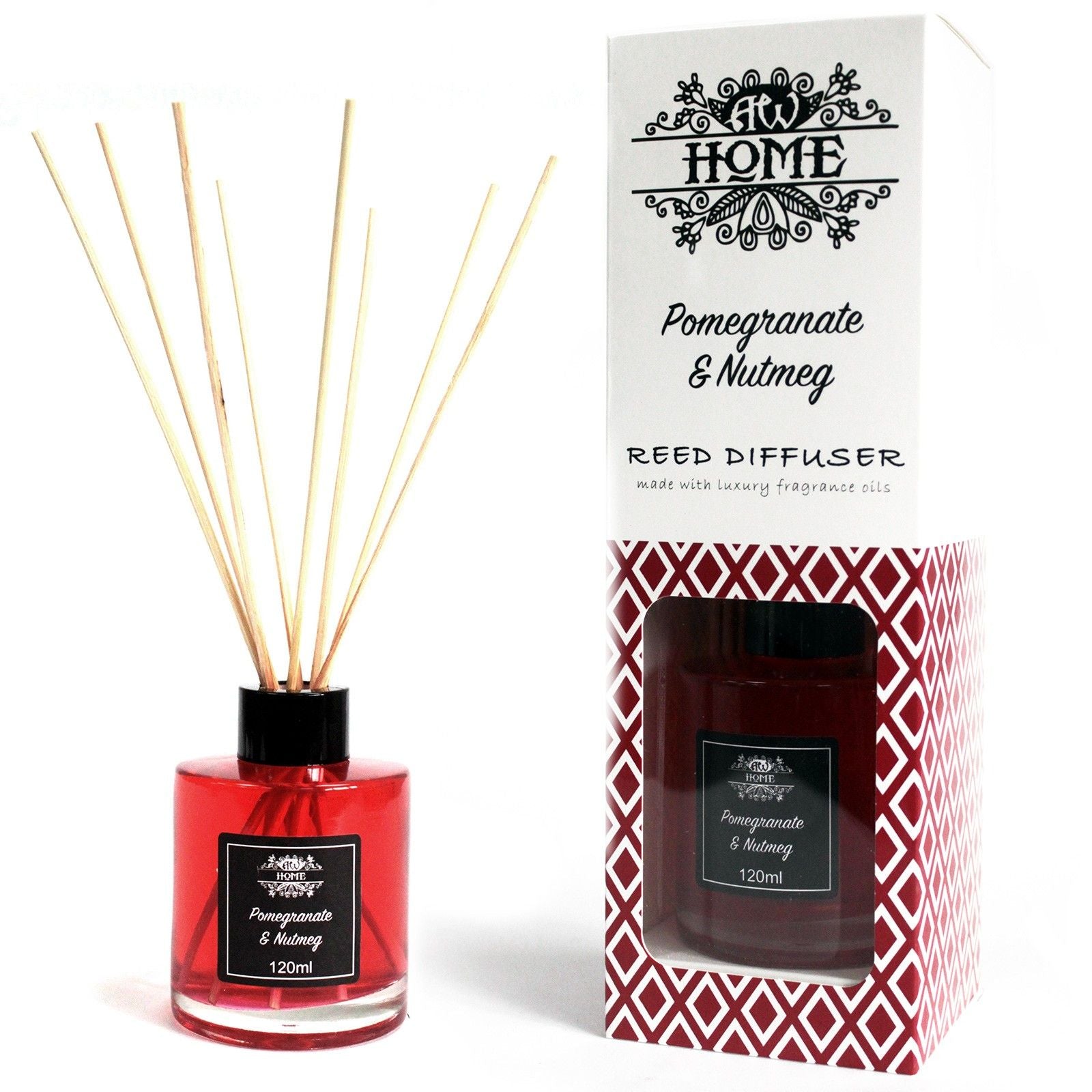 Reed Diffuser - Pomegranate & Nutmeg 120ml | Velora