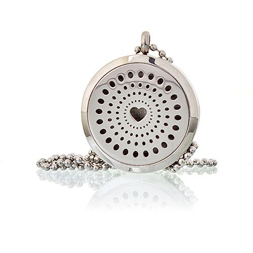 Aromatherapy Diffuser Necklace - Diamond Heart 30mm | Velora