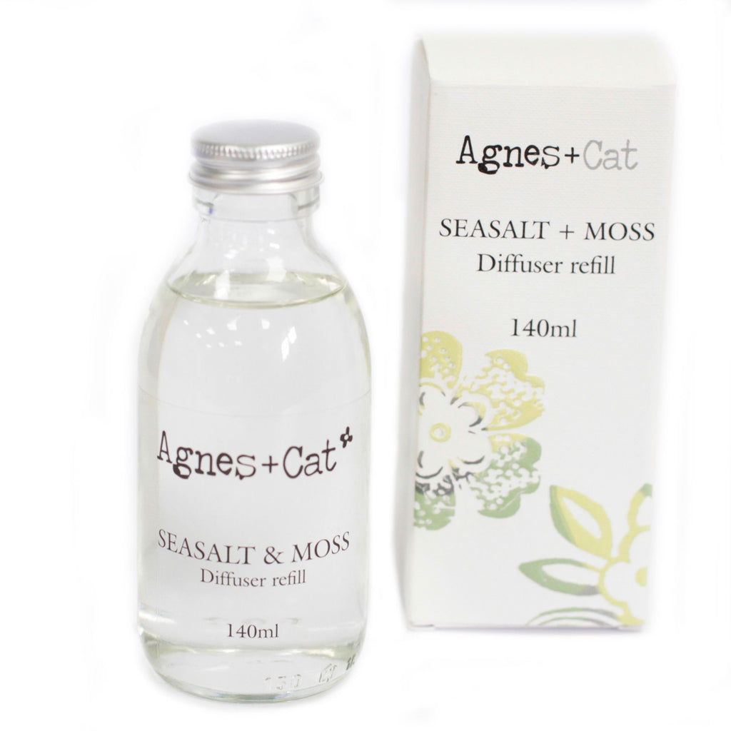 Agnes + Cat Reed Diffuser Refill - Sea Salt & Moss 140ml | Velora