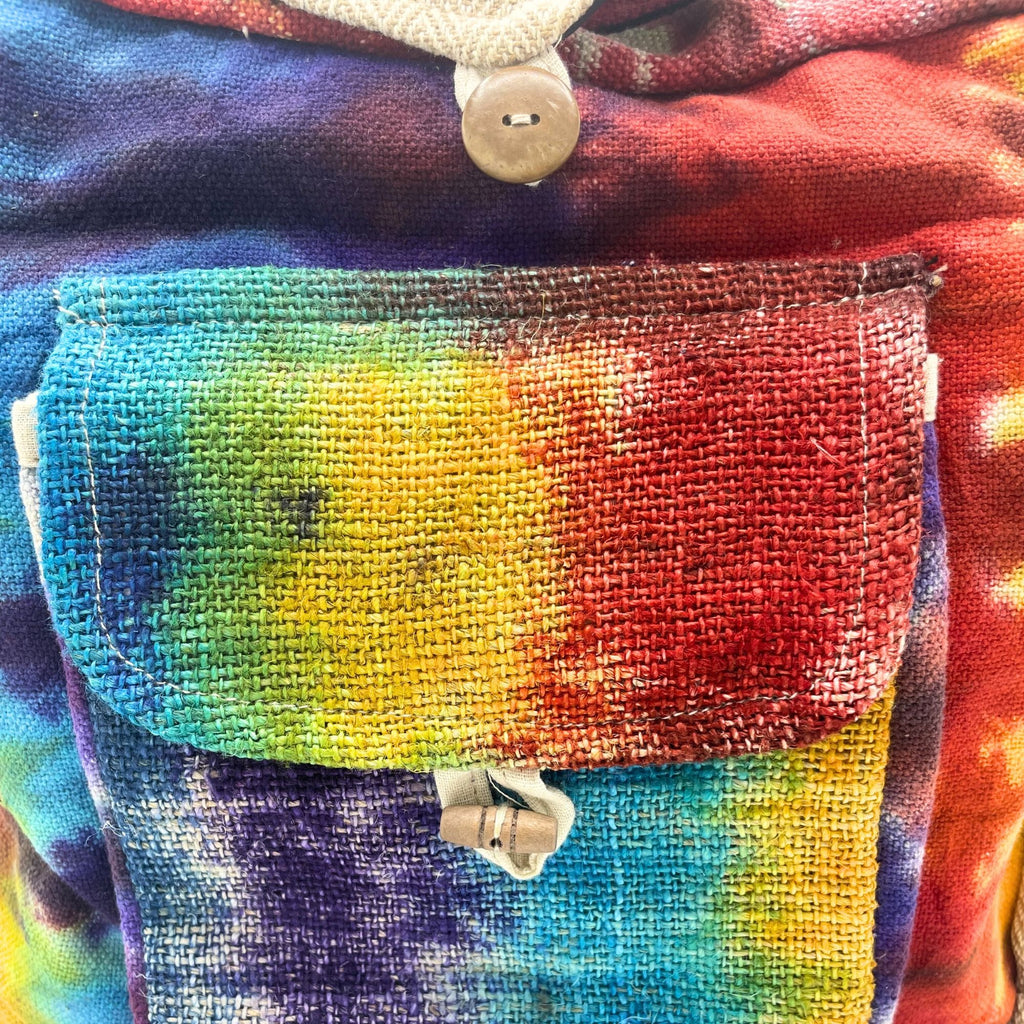 Tie-Dye Hemp Study Bag – With Front Pocket | Velora