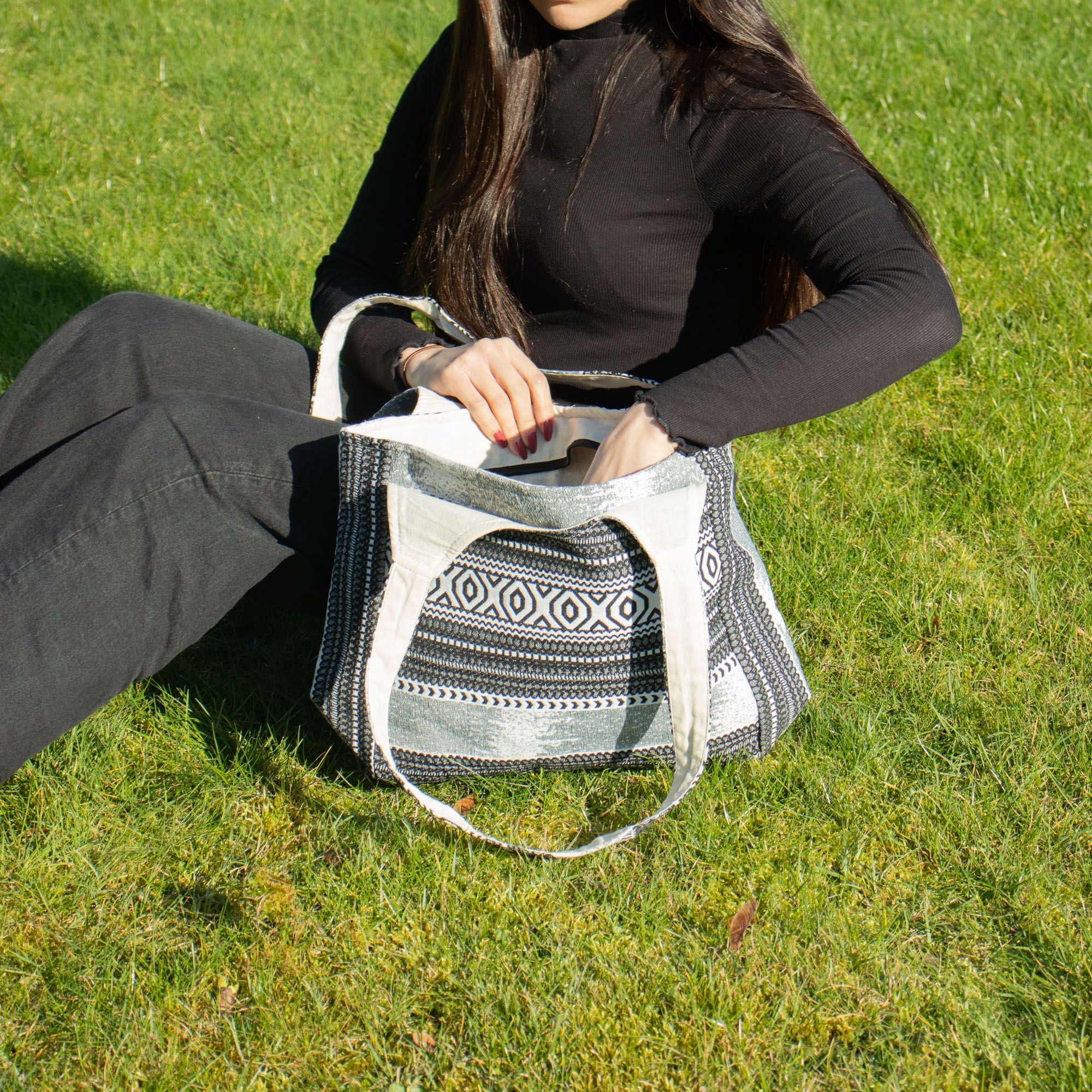 Urban Caravan Wander Muse Sari Jacquard Tote Bag | Nomad Collection | Velora