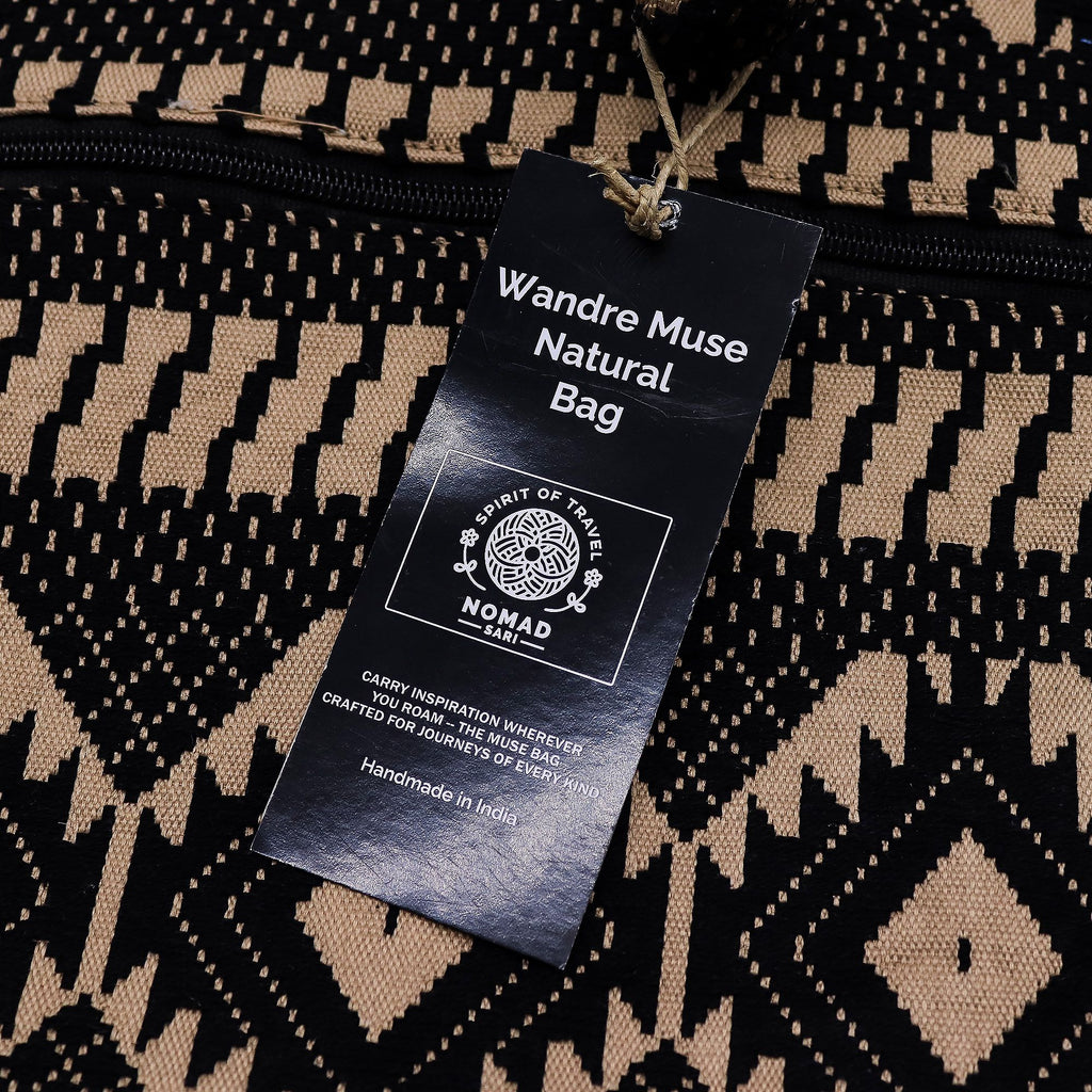 Desert Loom Wander Muse Sari Jacquard Tote Bag | Nomad Collection | Velora