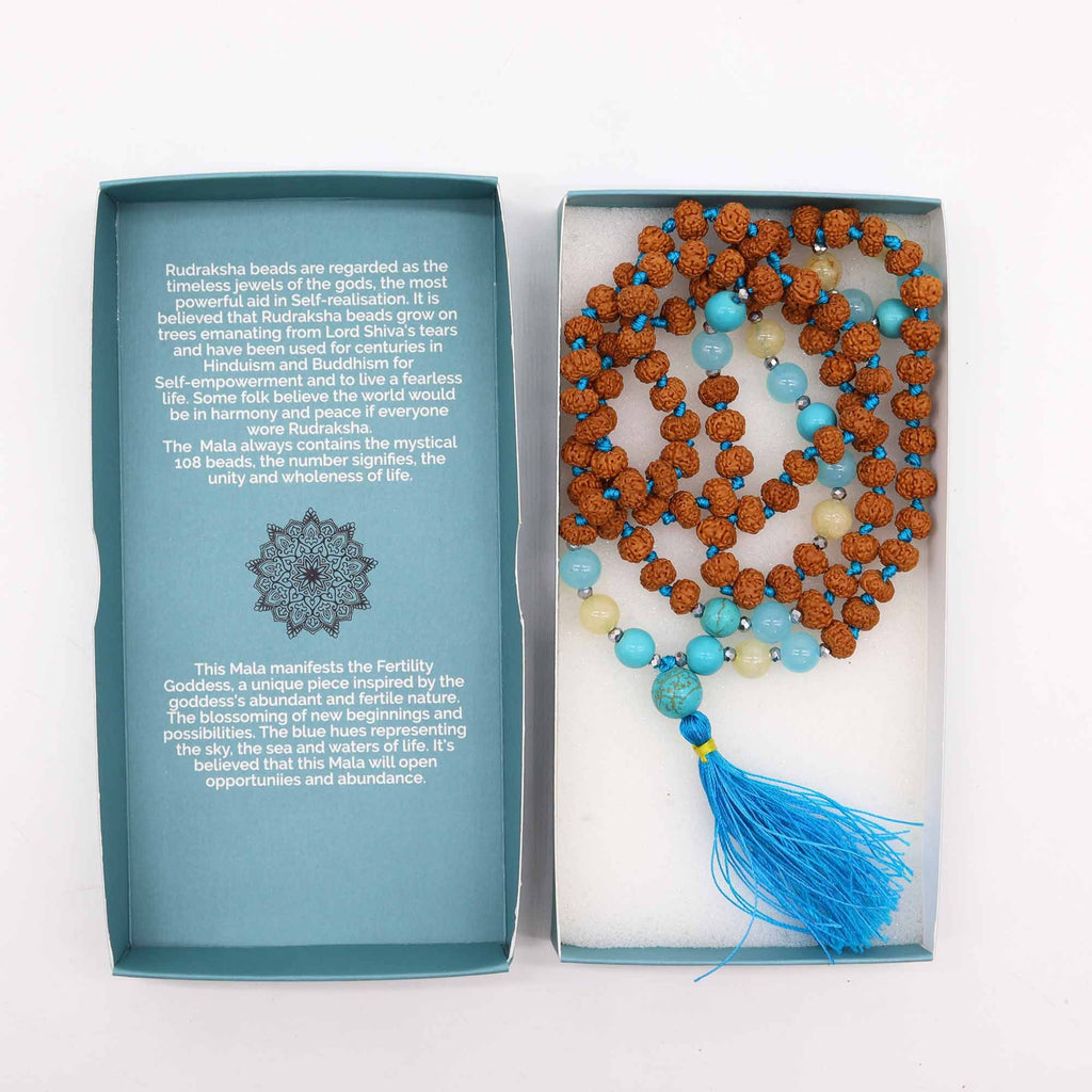 Fertility & Abundance Bali Mala Necklace | Handcrafted Spiritual Jewellery | Velora