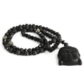 Buddha Black Agate Gemstone Necklace | Boho Bling | Velora