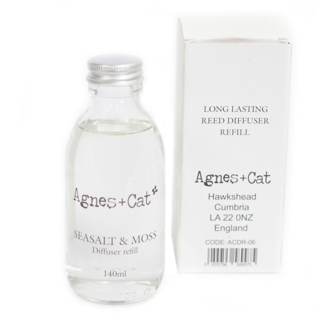 Agnes + Cat Reed Diffuser Refill - Sea Salt & Moss 140ml | Velora