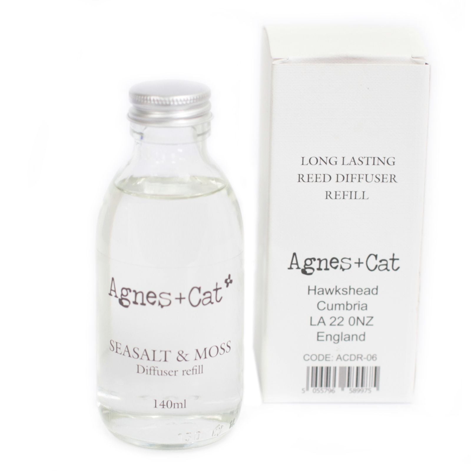 Agnes + Cat Reed Diffuser Refill - Sea Salt & Moss 140ml | Velora