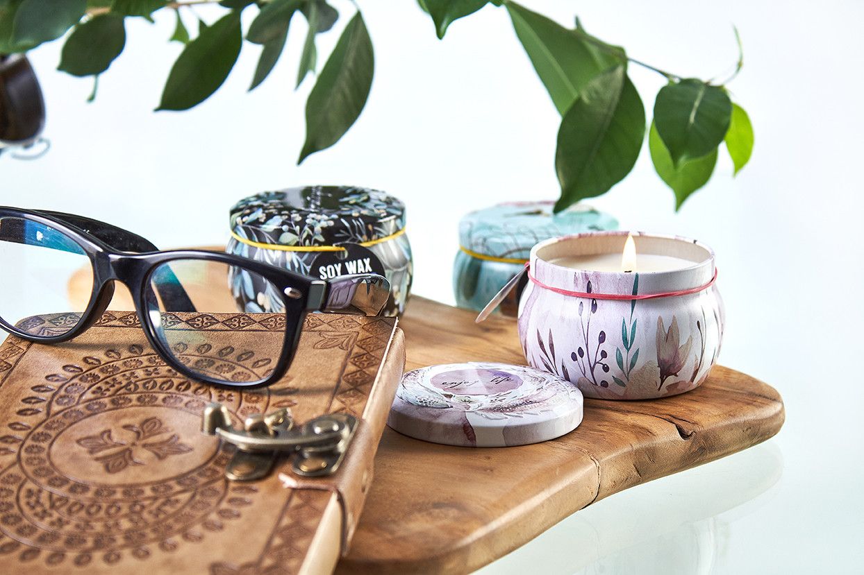 Art Tin Candle - Romantic Garden - Tea & Rose | Velora