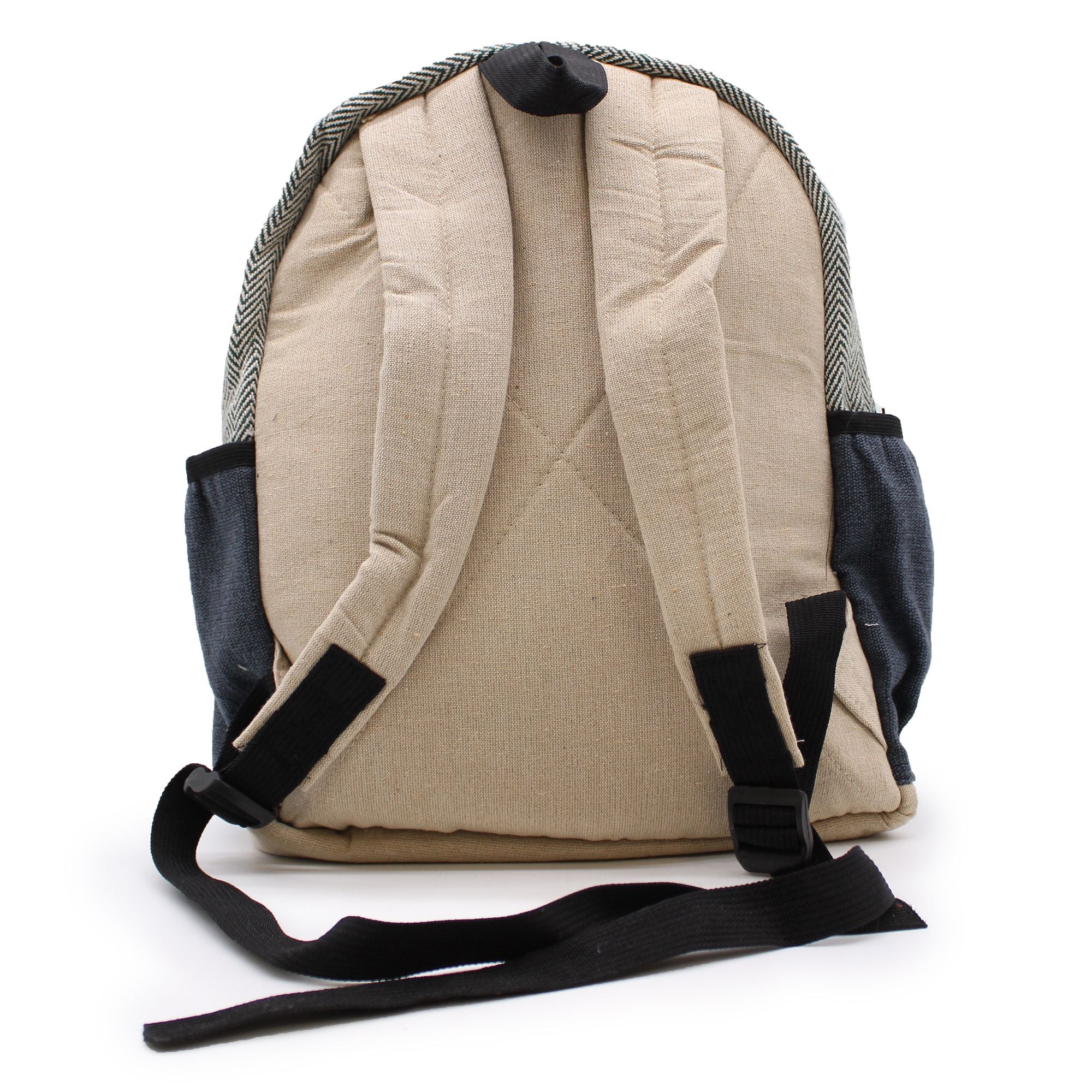 Small Hemp & Cotton Backpack – Rope & Pockets Style | Velora
