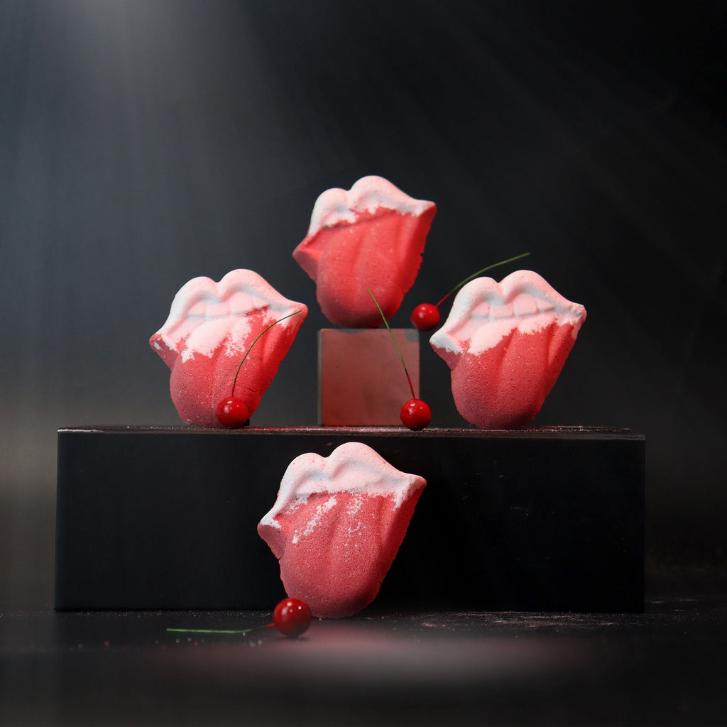 Lips Bath Bomb - Raspberry & Pomegranate | 60g | Velora
