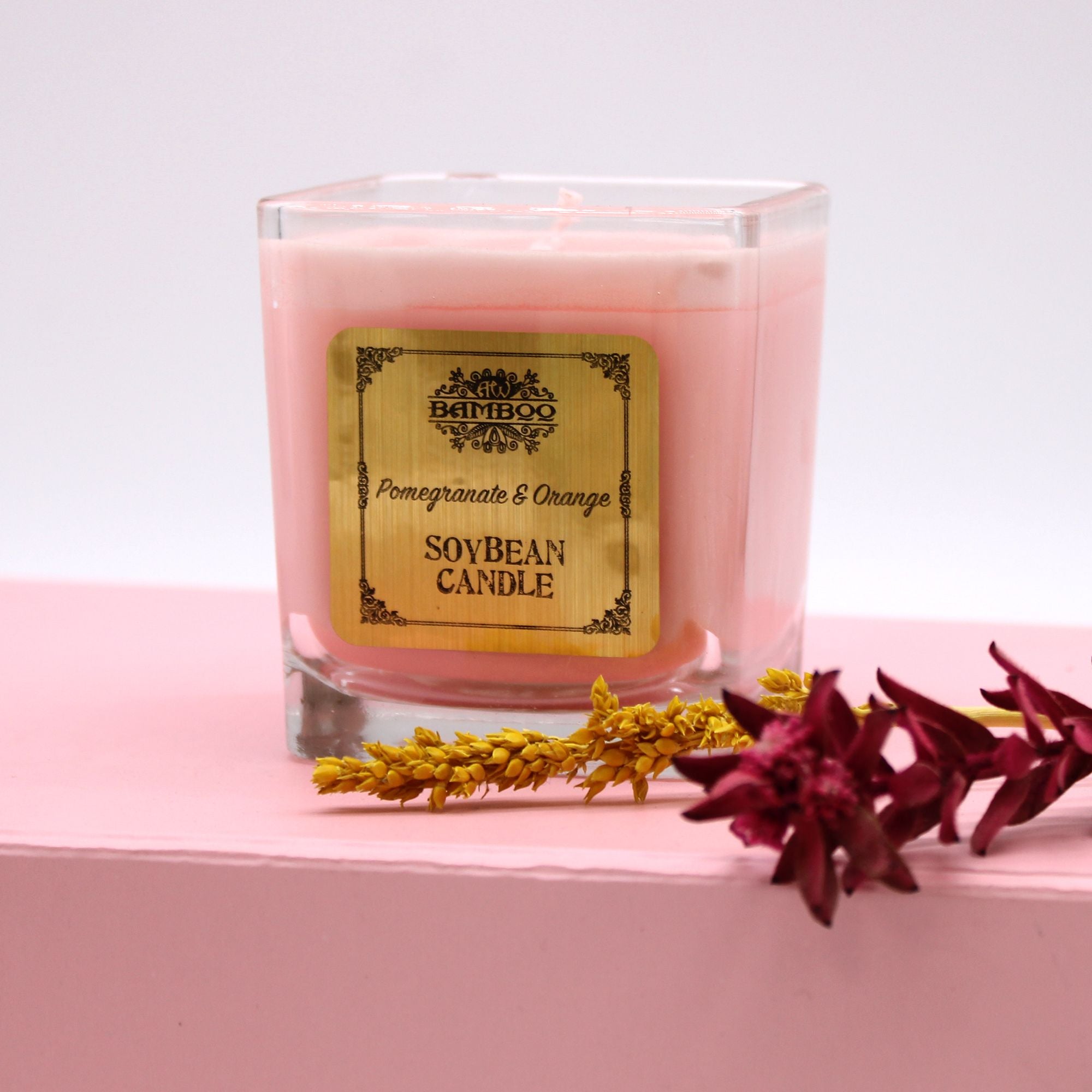 Soy Wax Candle - Pomegranate & Orange | Velora
