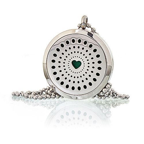Aromatherapy Diffuser Necklace - Diamond Heart 30mm | Velora