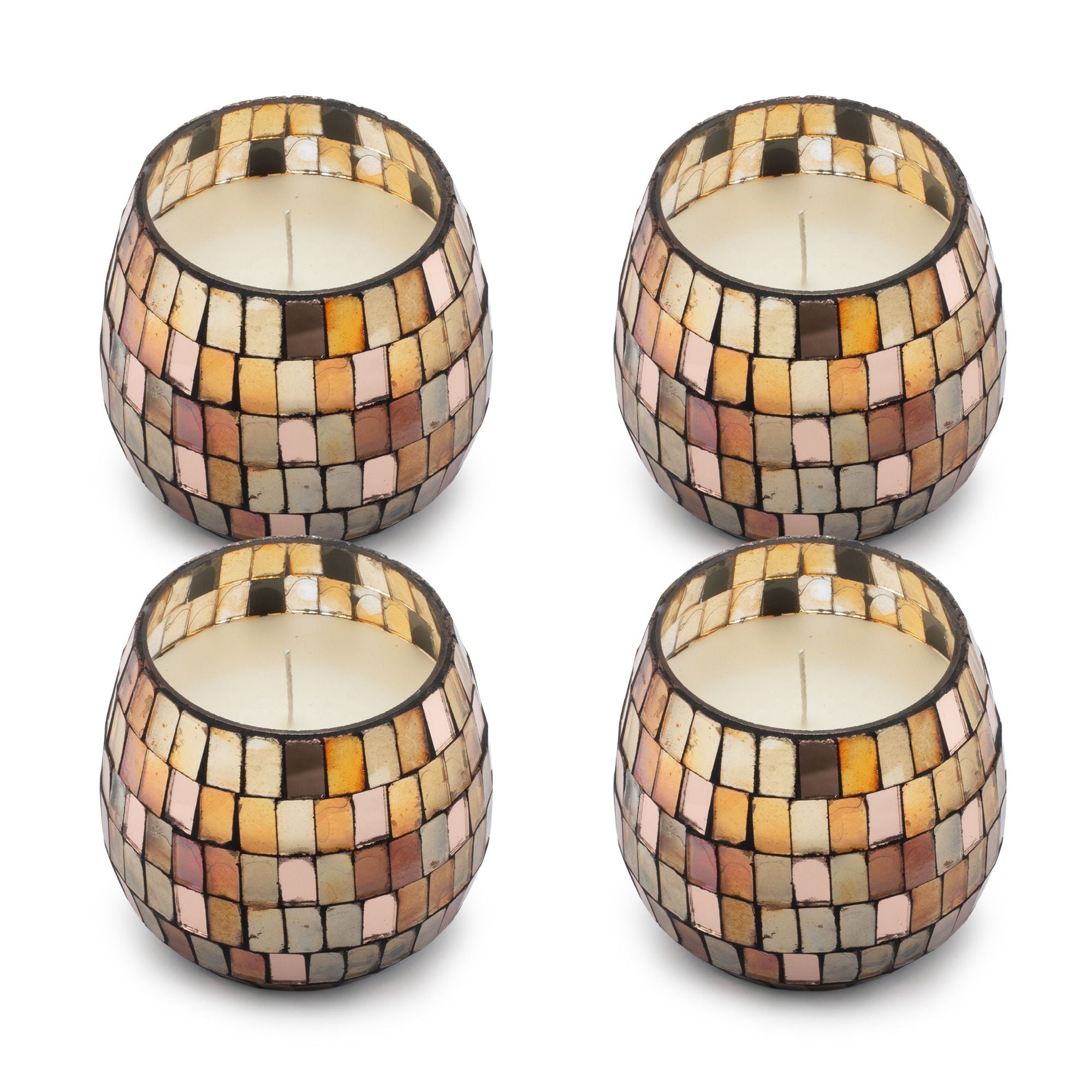 Small Glass Jar Candle - Amber Mosaic | Velora