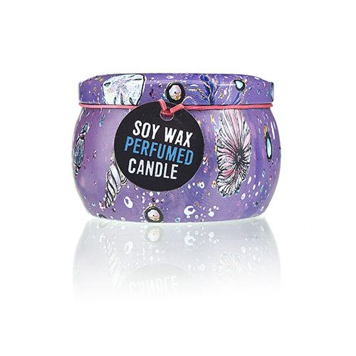 Art Tin Candle - Sea Life - Raspberry | Velora