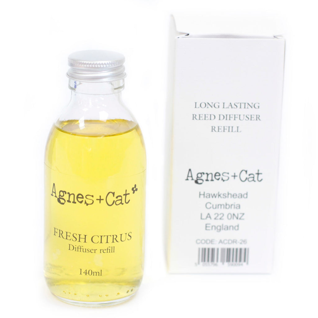 Agnes + Cat Reed Diffuser Refill - Fresh Citrus 140ml | Velora