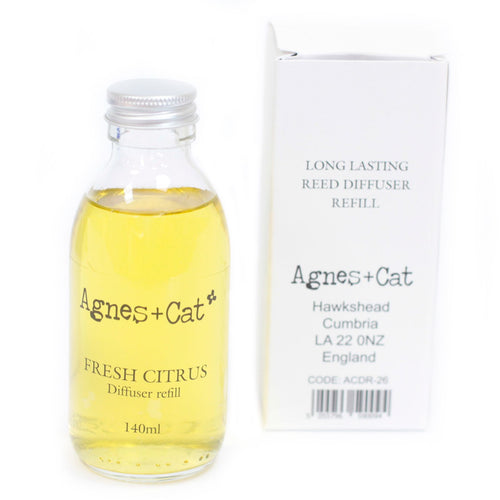 Agnes + Cat Reed Diffuser Refill - Fresh Citrus 140ml | Velora