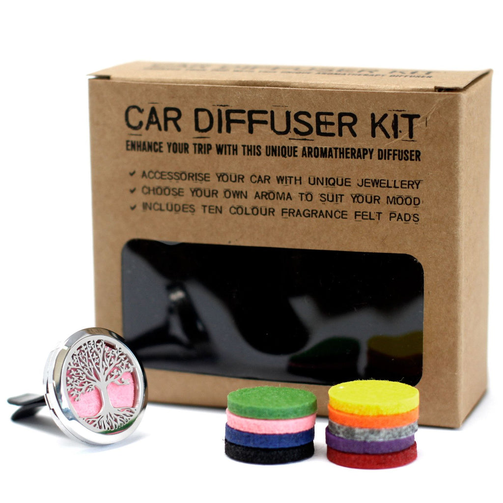 Tree of Life Car Diffuser Kit 30mm - Stainless Steel Locket | Velora