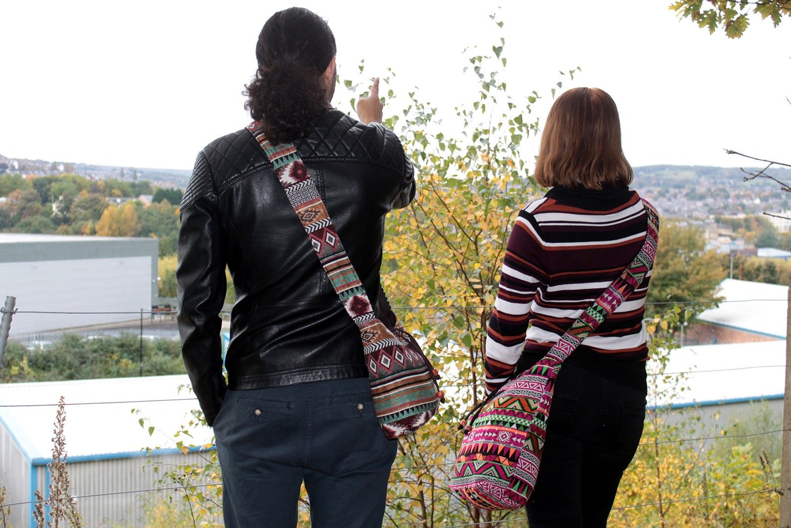 Jacquard Nepal Bag - Pink Sling & Backpack | Velora