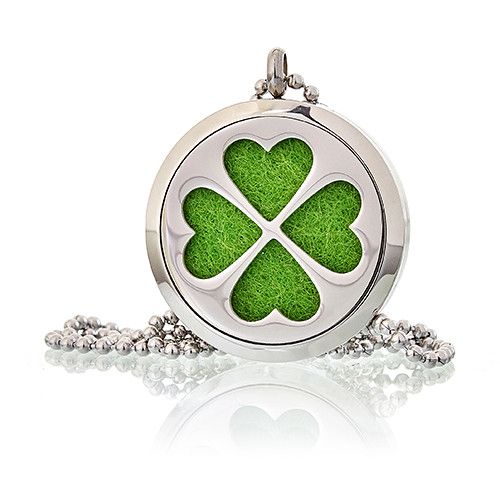 Aromatherapy Diffuser Necklace - Four Leaf Clover 30mm | Velora
