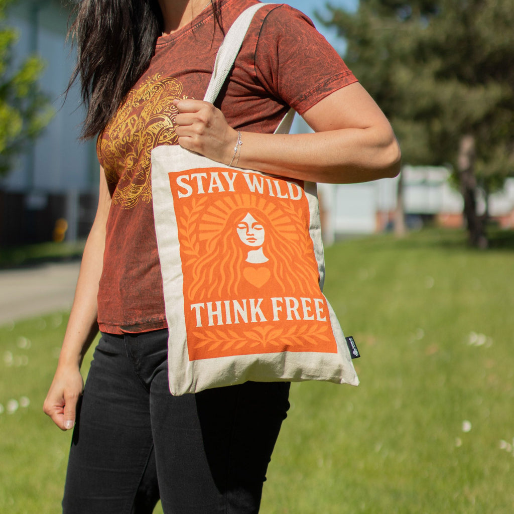 Nomad Sari Tote Bag - Stay Wild | Natural Canvas | Velora