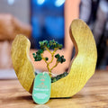 Gemstone Tree Garden - Green Aventurine | Mango Wood Open Ring | 60 Stones | Velora