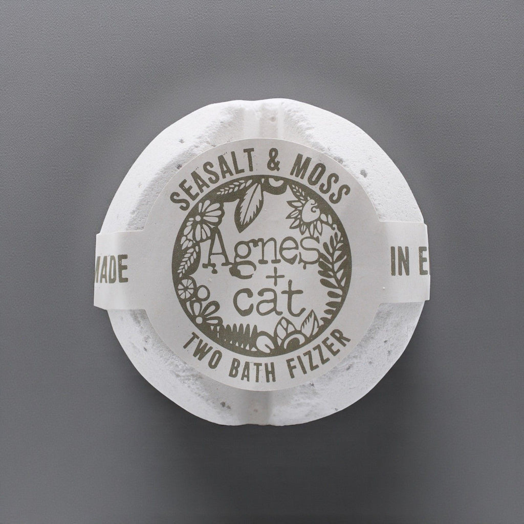 Agnes + Cat Bath Fizzer - Sea Salt & Moss | Velora