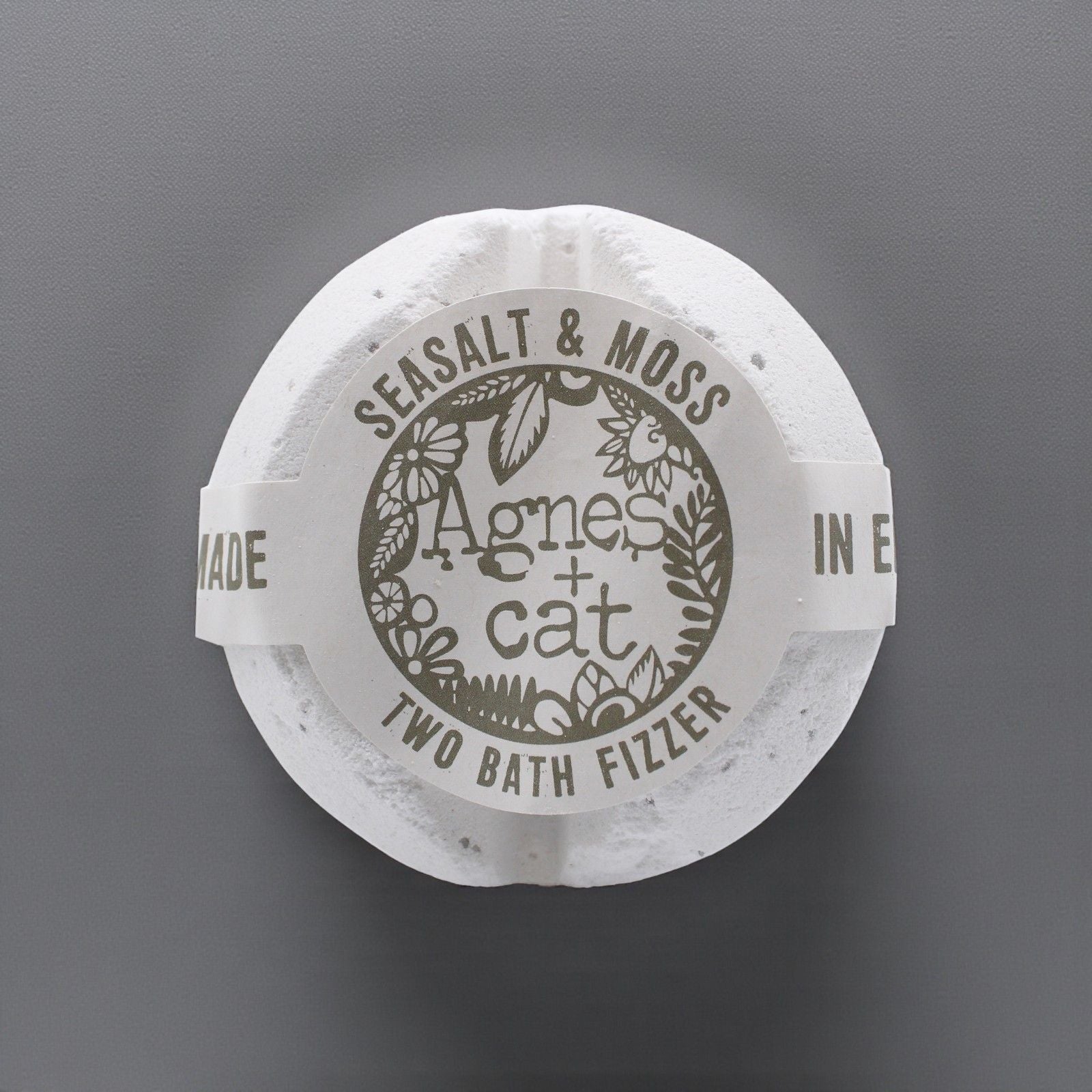 Agnes + Cat Bath Fizzer - Sea Salt & Moss | Velora
