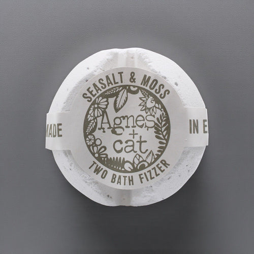 Agnes + Cat Bath Fizzer - Sea Salt & Moss | Velora