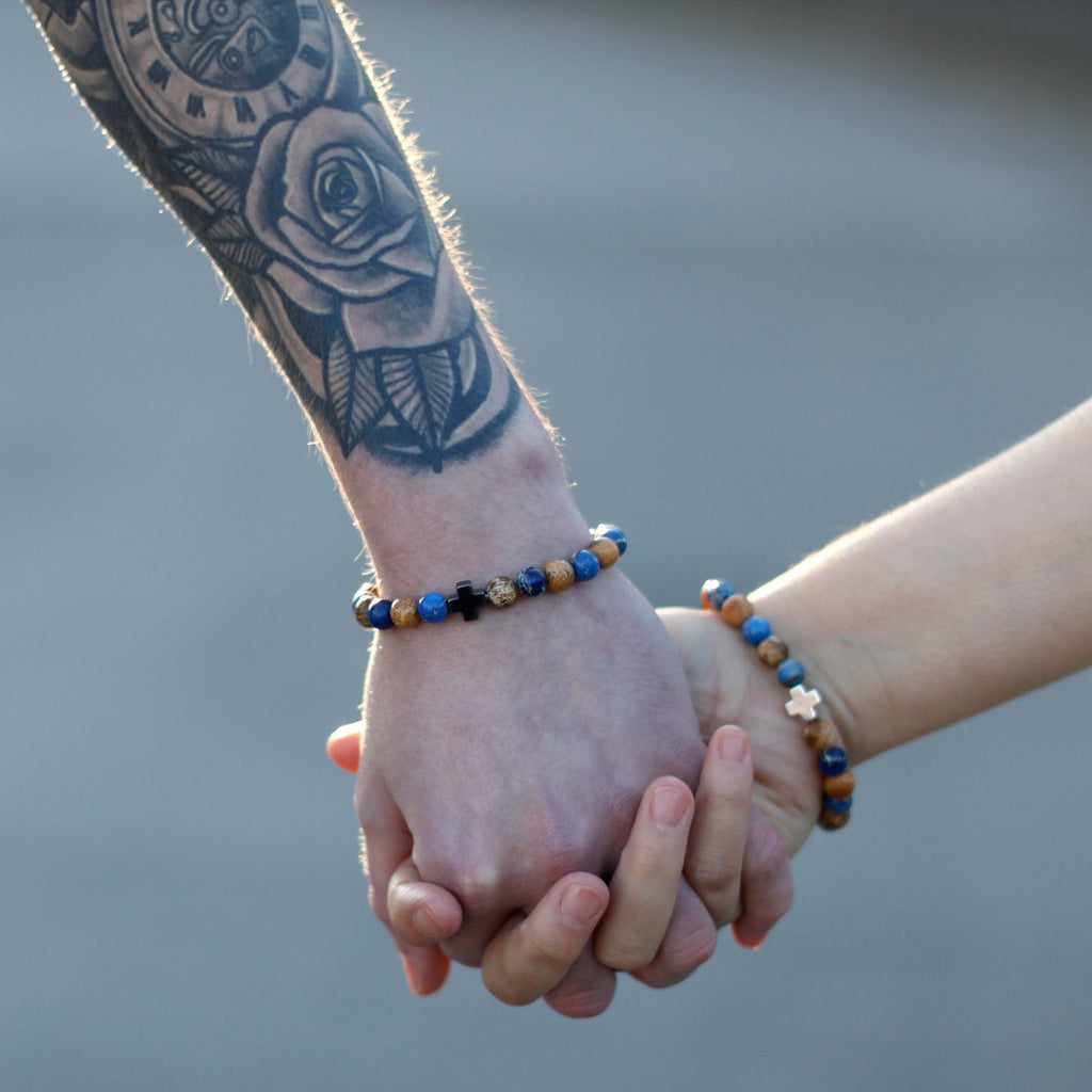 Gemstone Friendship Bracelets - Support | Sodalite & Picture Stone | Velora