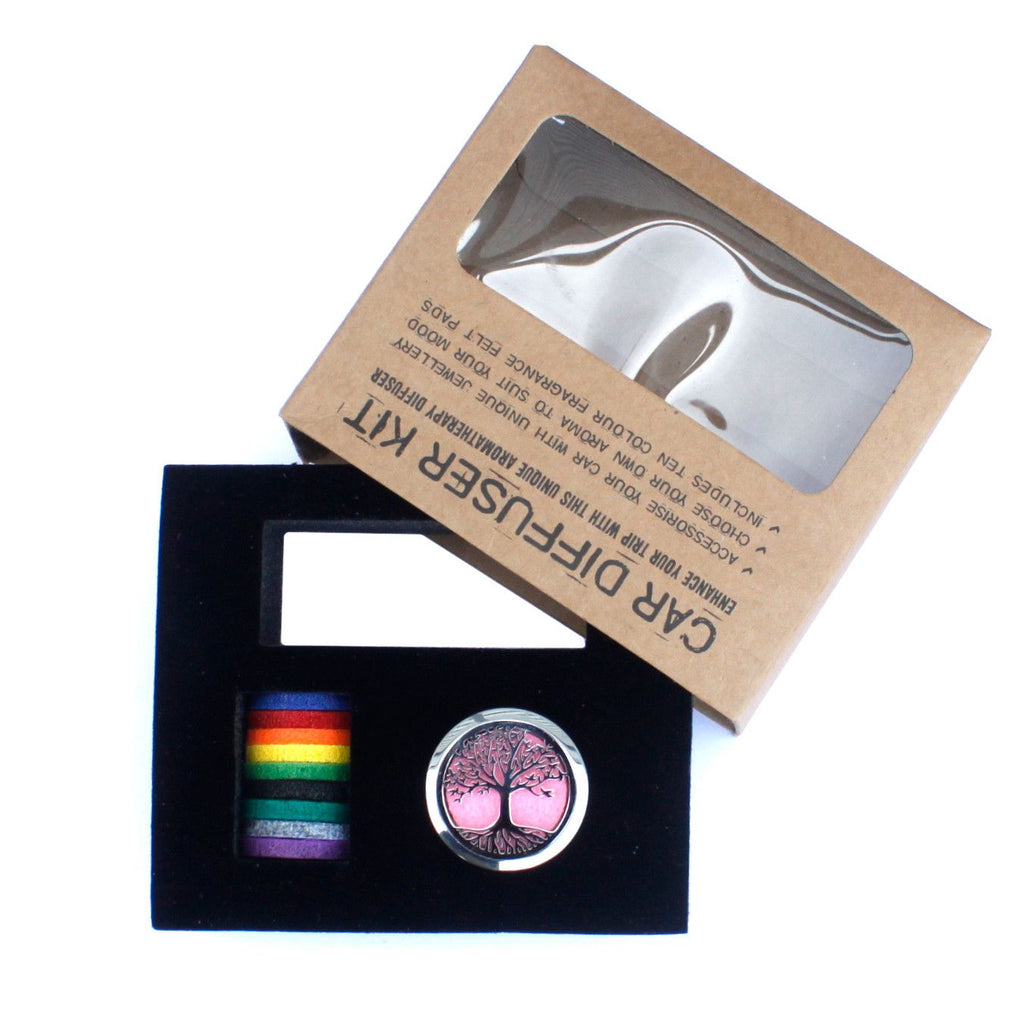 Tree of Life Car Diffuser Kit 30mm - Stainless Steel Locket | Velora