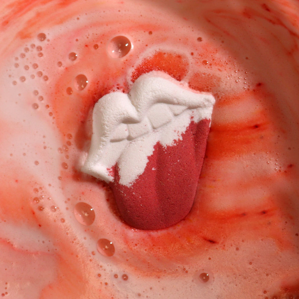 Lips Bath Bomb - Raspberry & Pomegranate | 60g | Velora