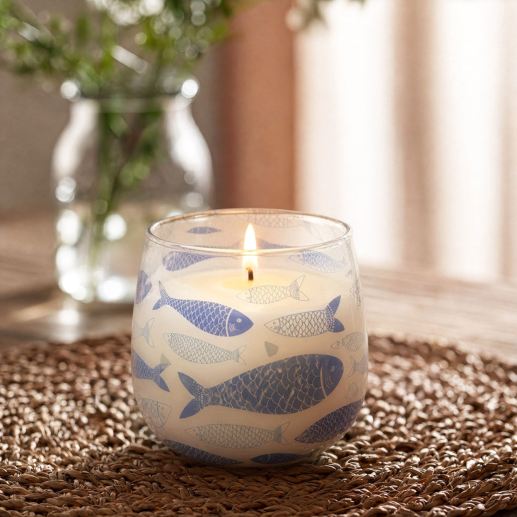 Medium Glass Jar Candle - Seabreeze | Velora