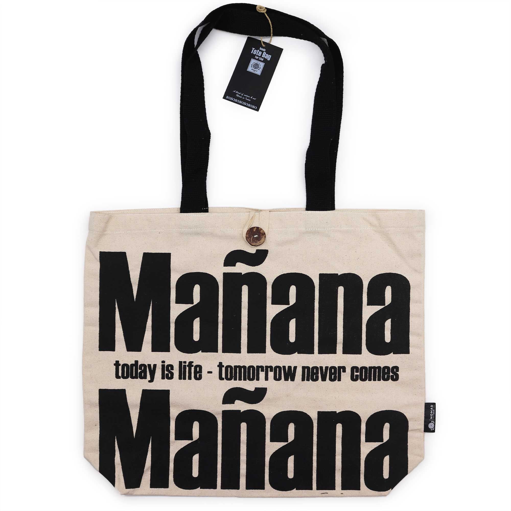 Iconic Classic Tote Bag - Mañana Mañana - Natural 10oz | Velora