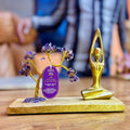 Gemstone Yoga Garden - Amethyst Tilted Tree | Sukhasana Pose | 100 Stones | Velora