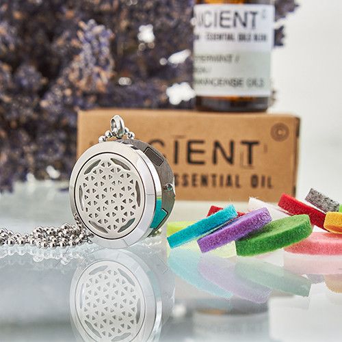 Aromatherapy Diffuser Necklace - Flower of Life 25mm | Velora
