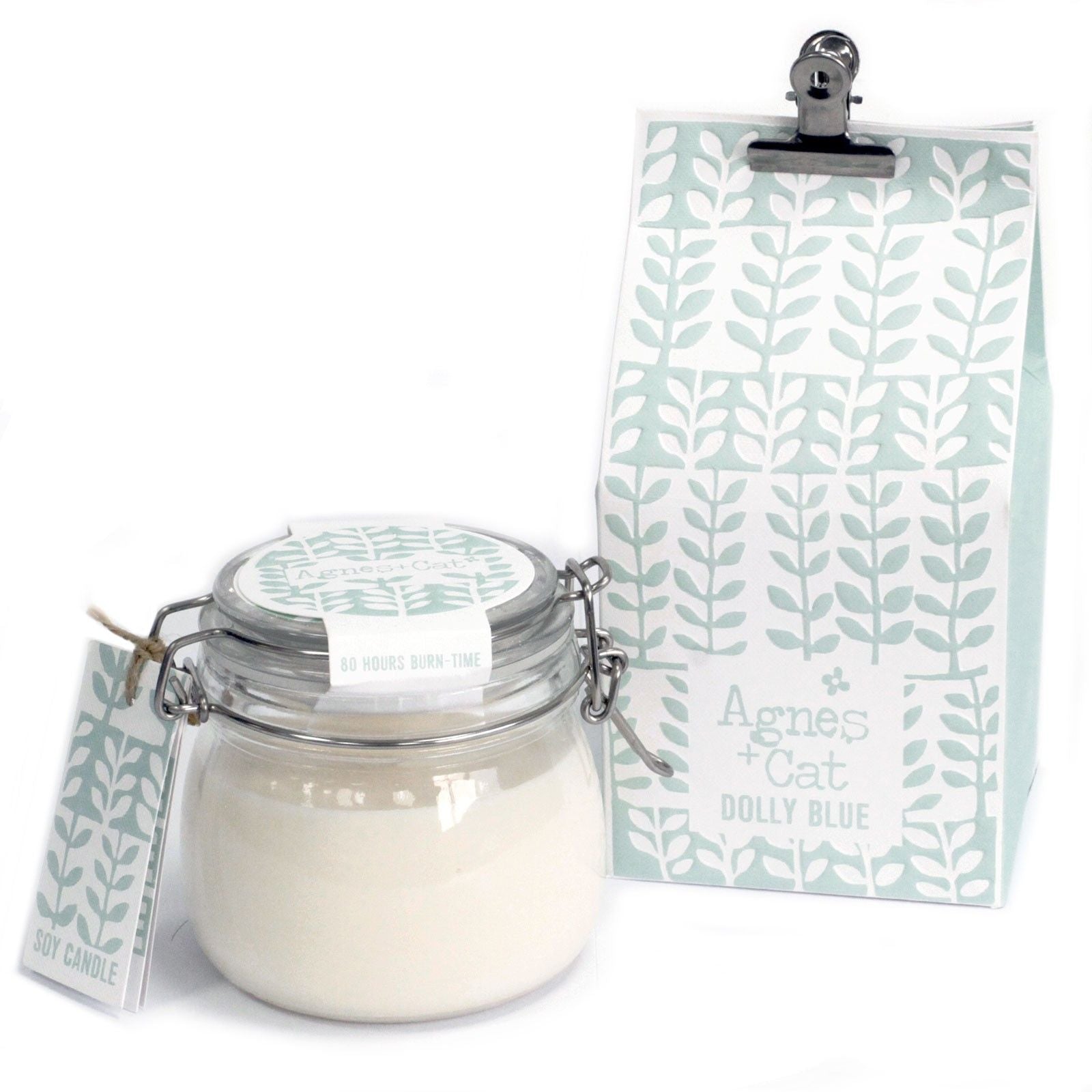 Agnes + Cat Kilner Jar Candle - Dolly Blue | Velora