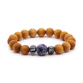 Cedarwood Throat Chakra Bangle - Sodalite | Velora