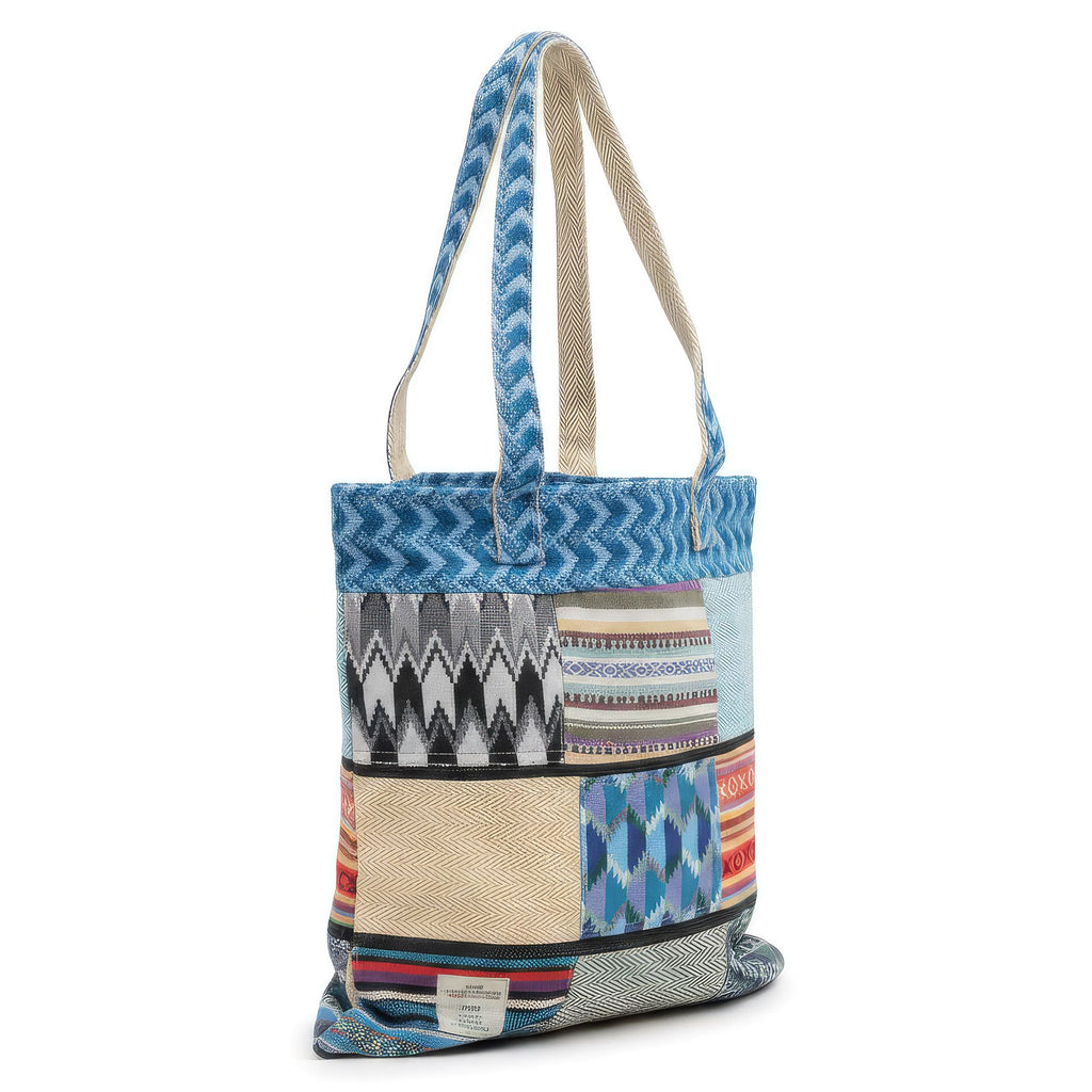 Patchwork Kathmandu Tote Bag - Dhaka Design (37x38cm) | Velora
