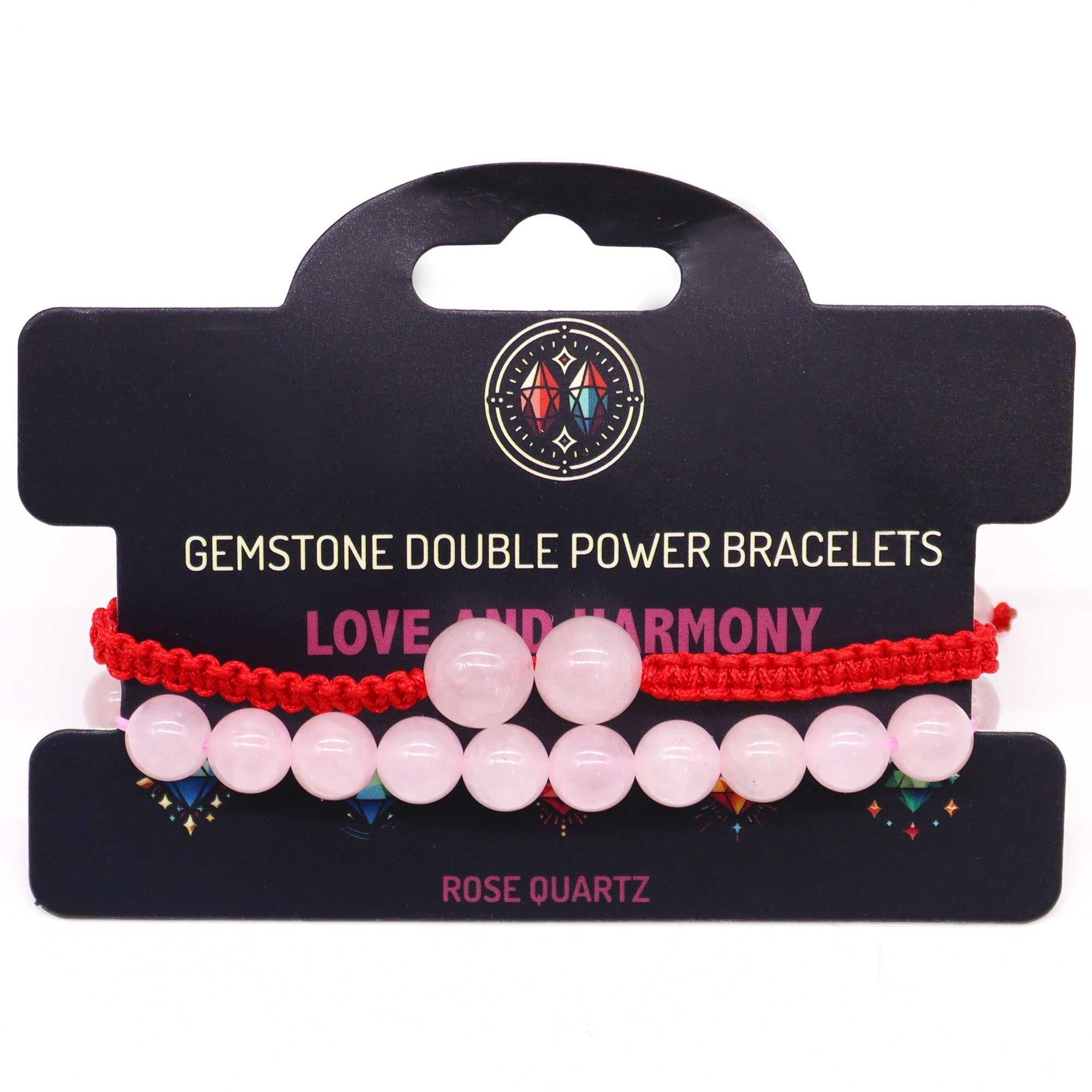 Rose Quartz Double Power Bracelet | Gemstone String Bracelet | Velora