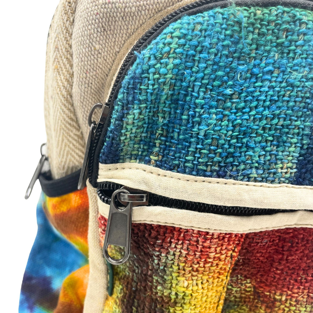 Tie-Dye Hemp Medium Backpack – No Print | Velora