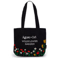 Agnes + Cat Wildflower Garden Tote Bag - Black | Velora