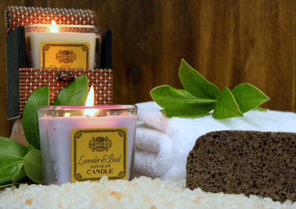 Soy Wax Candle - Lavender & Basil | Velora