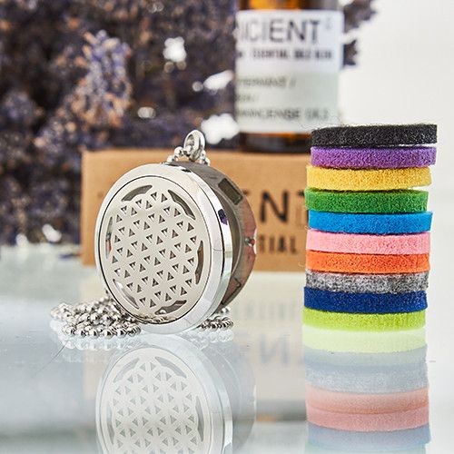 Aromatherapy Diffuser Necklace - Flower of Life 30mm | Velora