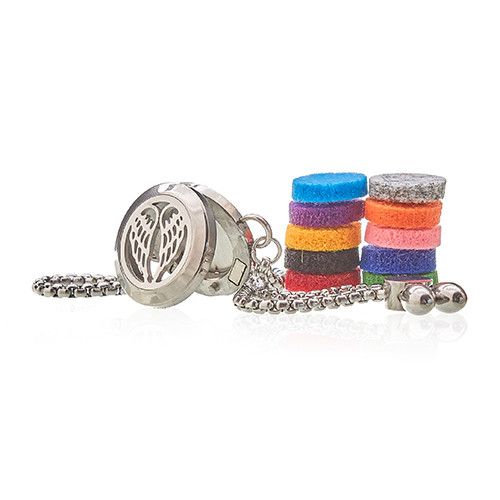 Aromatherapy Diffuser Bracelet - Angel Wings 20mm | Velora