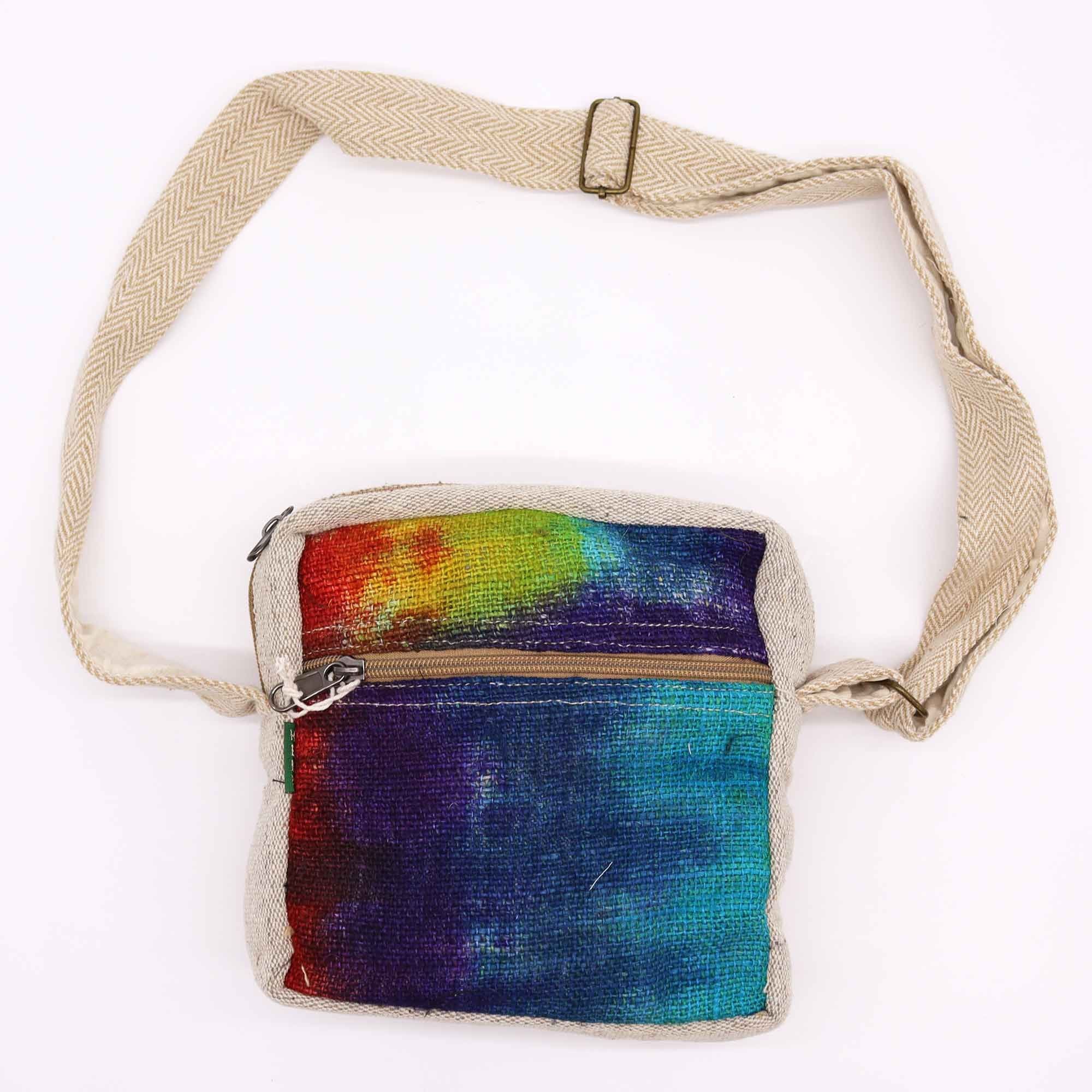 Tie-Dye Hemp Messenger Bag – Single Zip | Velora
