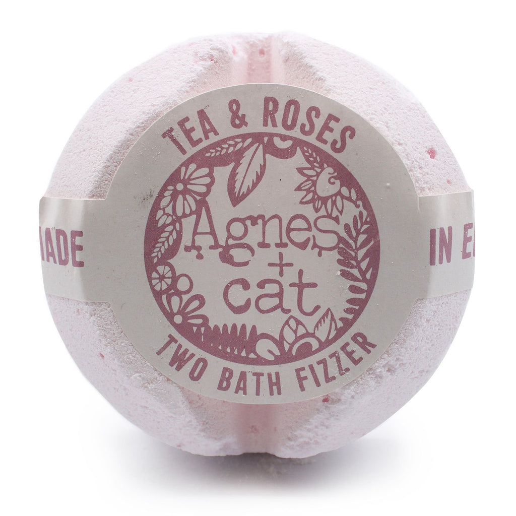 Agnes + Cat Bath Fizzer - Tea & Roses | Velora